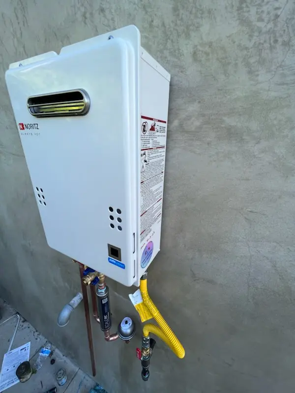 Tankless water heater installation for Morgan homes